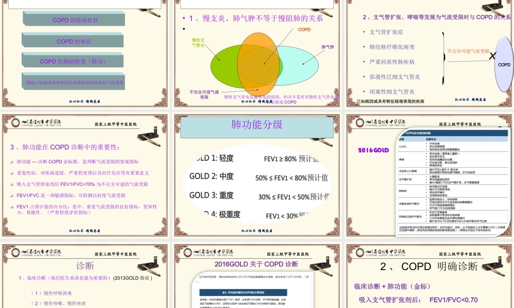慢性阻塞性肺病(基层医生急需解决的几个问题).ppt