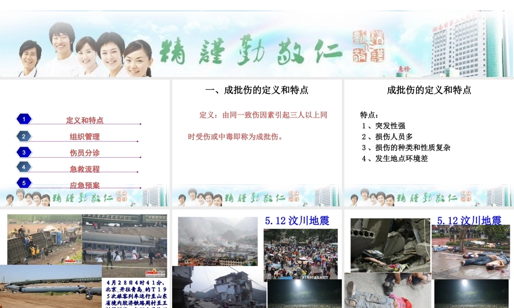 成批伤员救护预案PPT.ppt