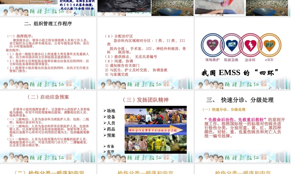 成批伤员救护预案PPT.ppt