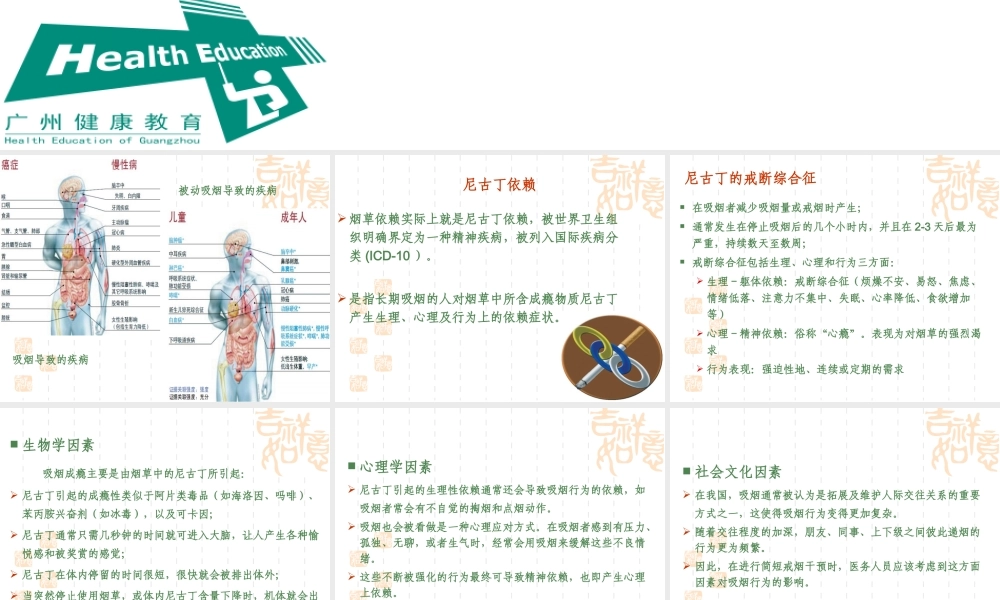 戒烟门诊和门诊戒烟的干预.ppt