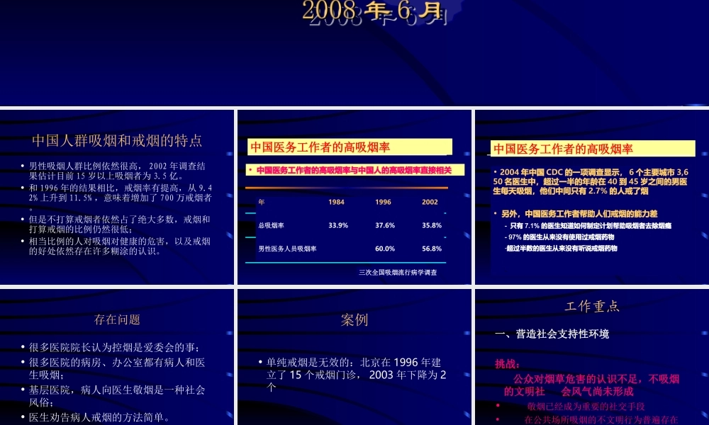 戒烟门诊的院内外行动.ppt