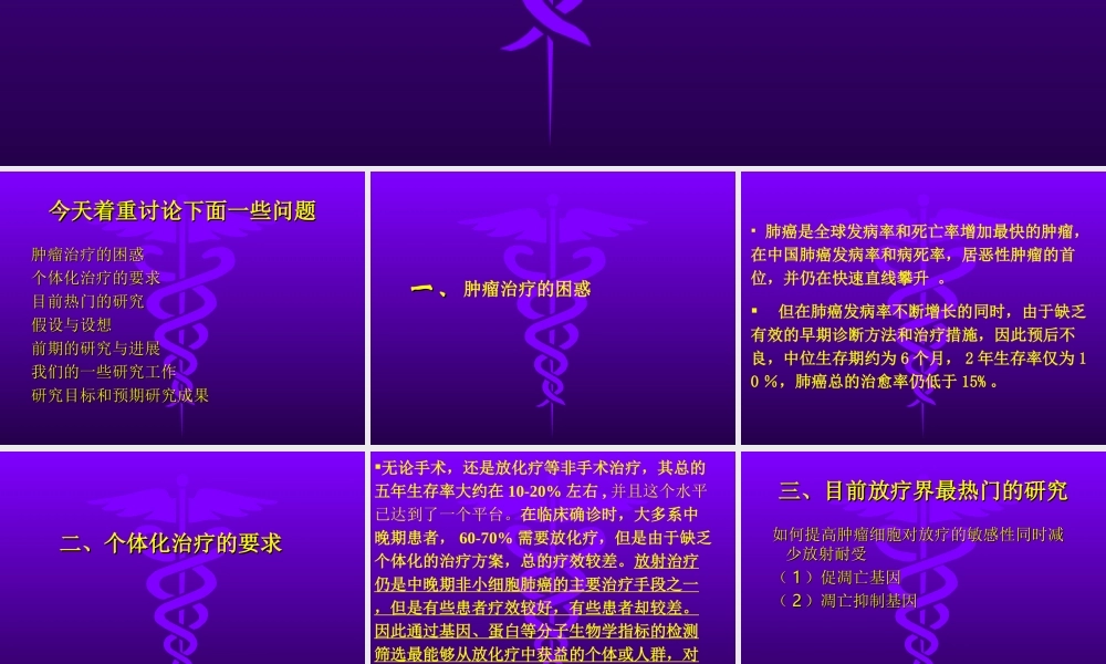 戴春华凋亡抑制因子在肺癌放射耐受机理中的作用.ppt