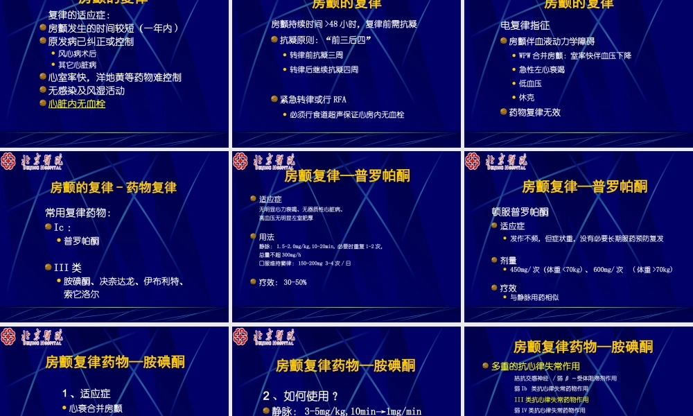 房颤复律与控制室率-北京医院杨杰孚.ppt