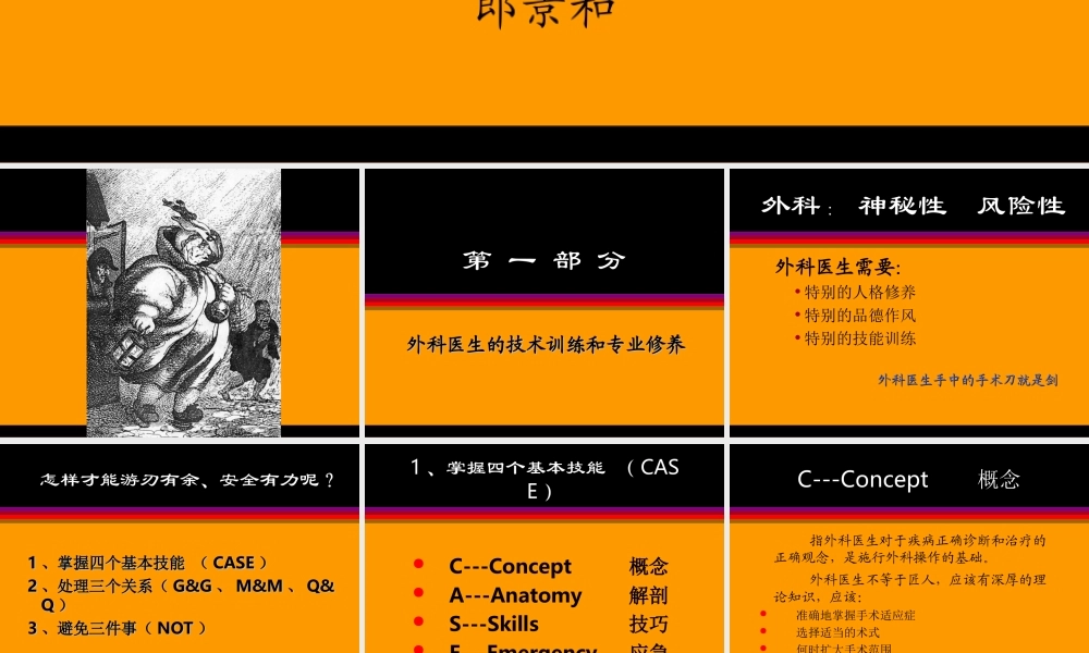 手术刀就是剑-怎样做一个外科医生.ppt