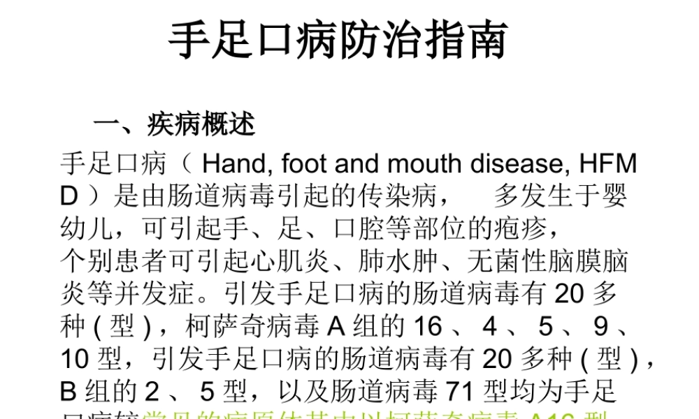 手足口病防治指引.ppt