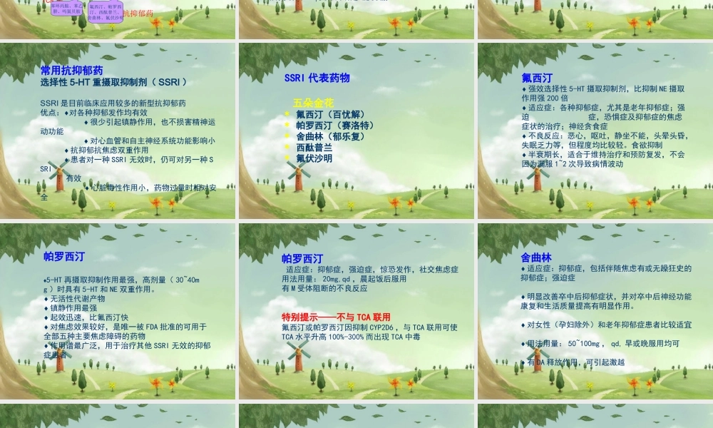 抗抑郁药的合理选择资料.ppt