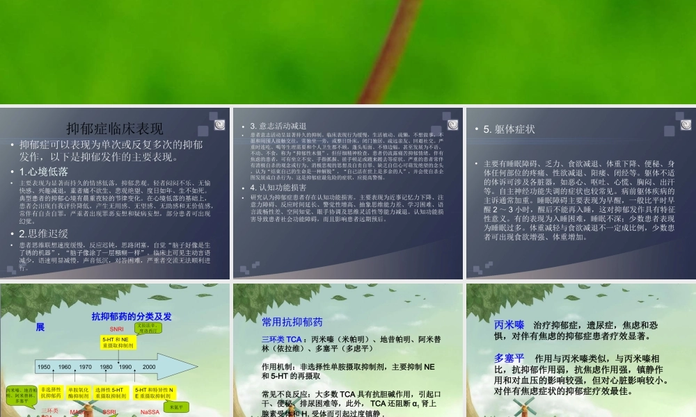 抗抑郁药的合理选择1.ppt