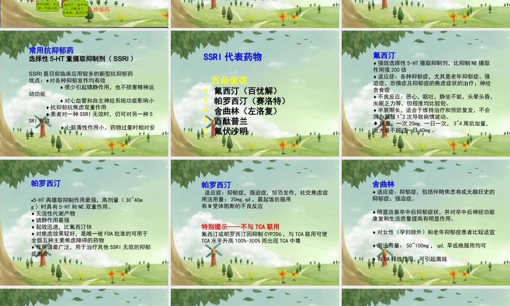 抗抑郁药的合理选择1.ppt