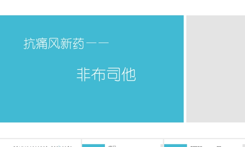 抗痛风新药——非布司他.ppt