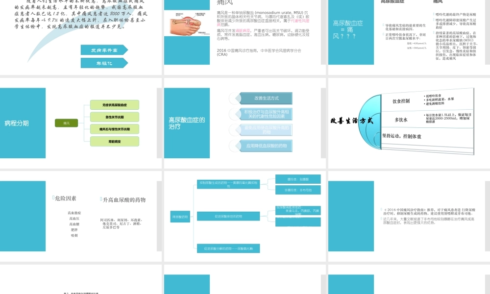 抗痛风新药——非布司他.ppt