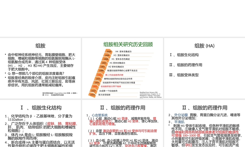 抗组胺药的机制与应用.pptx