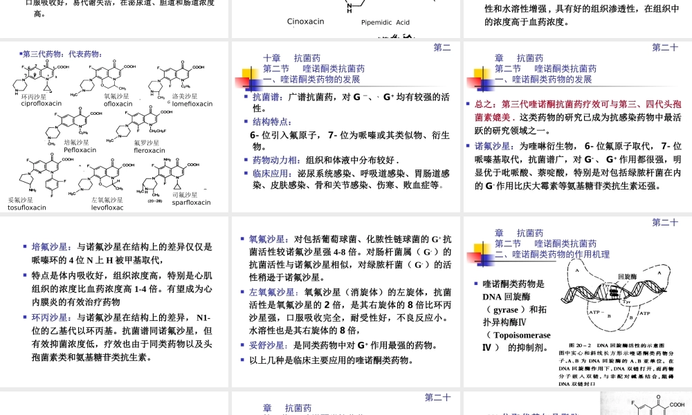 抗菌药-喹诺酮类摘要.ppt