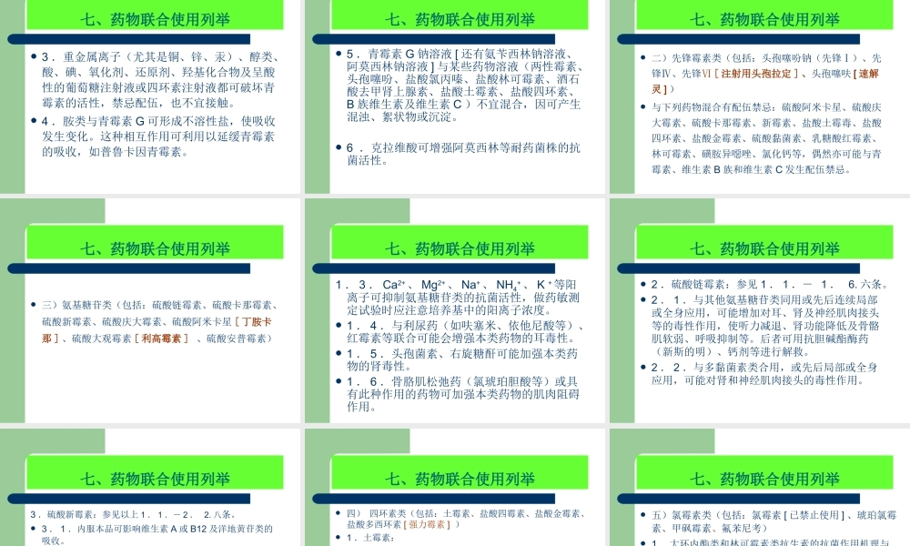 抗菌药配伍禁忌与联合用药.ppt