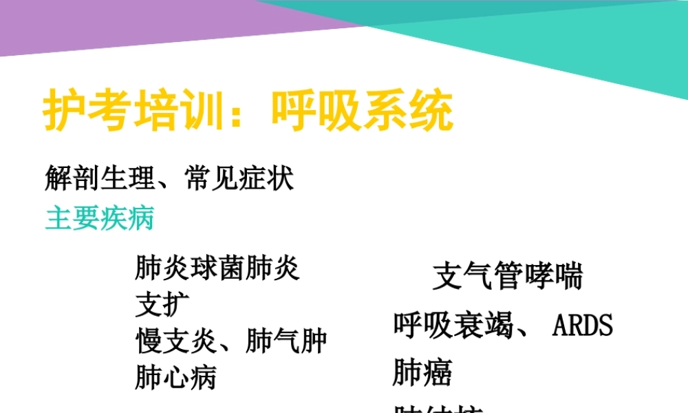 护考呼吸系统.ppt