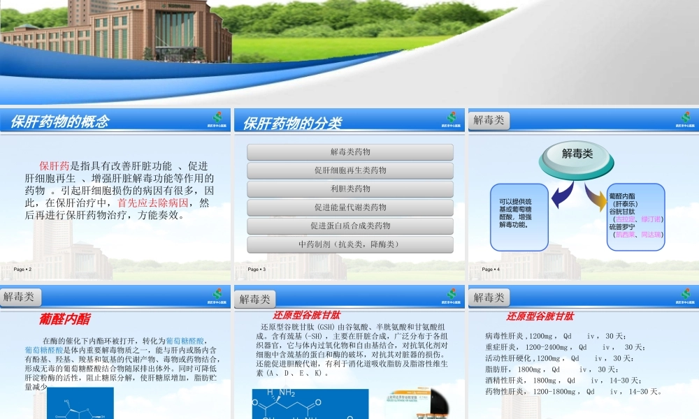 护肝药的选择.ppt