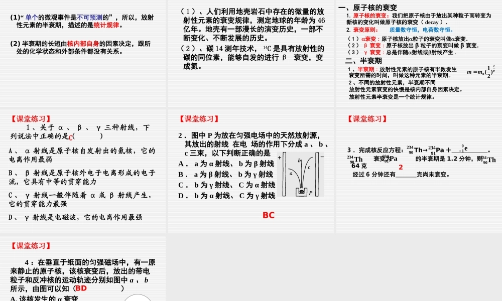 放射性元素的衰变.ppt