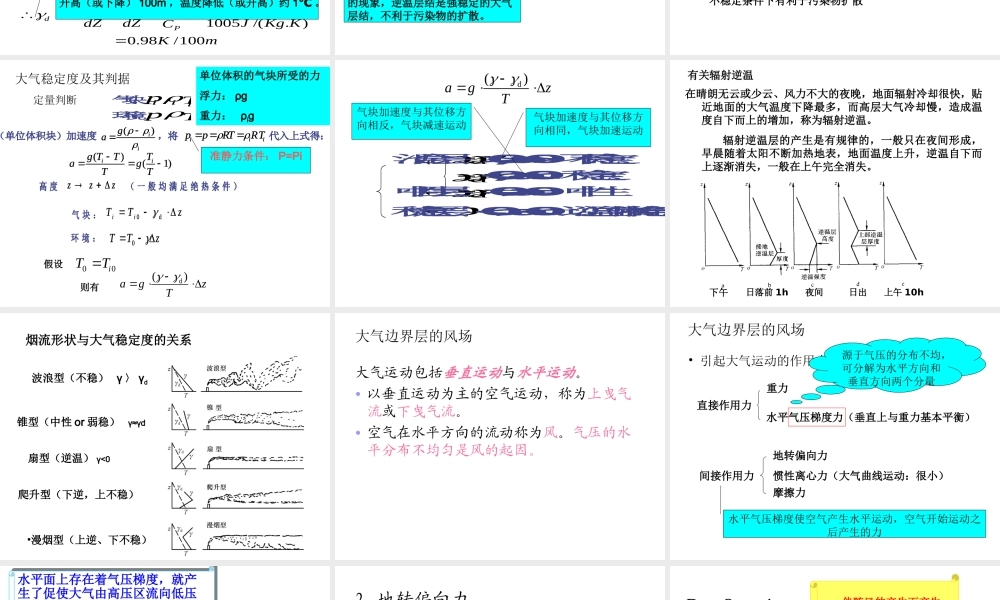 放射性物质在大气中的行为.ppt