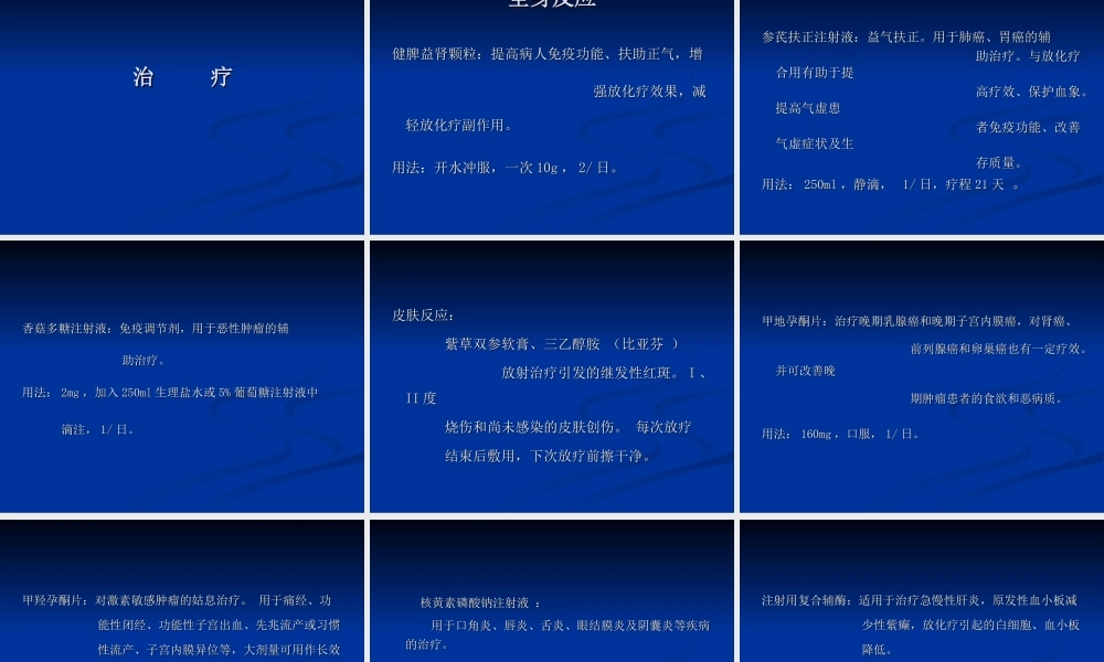 放疗不良反应用药.ppt