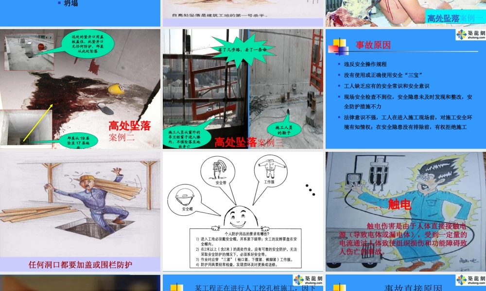 施工现场典型安全事故案例(PPT-大量的图片-个个触目惊心-个个都是血的教训).ppt