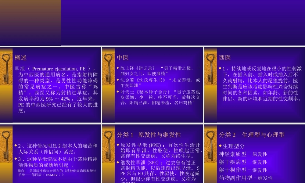 早泄的详细诊治(好资料).ppt