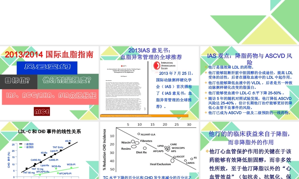 最新国际血脂指南的启示.ppt