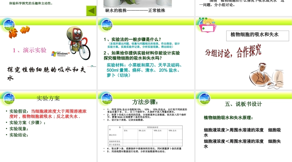 植物细胞的吸水和失水原理.ppt