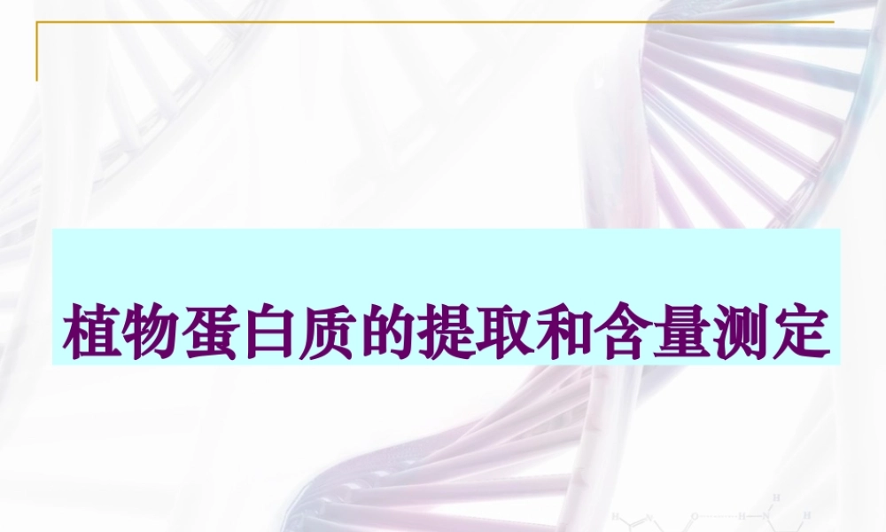 植物蛋白质的提取和含量测定.ppt