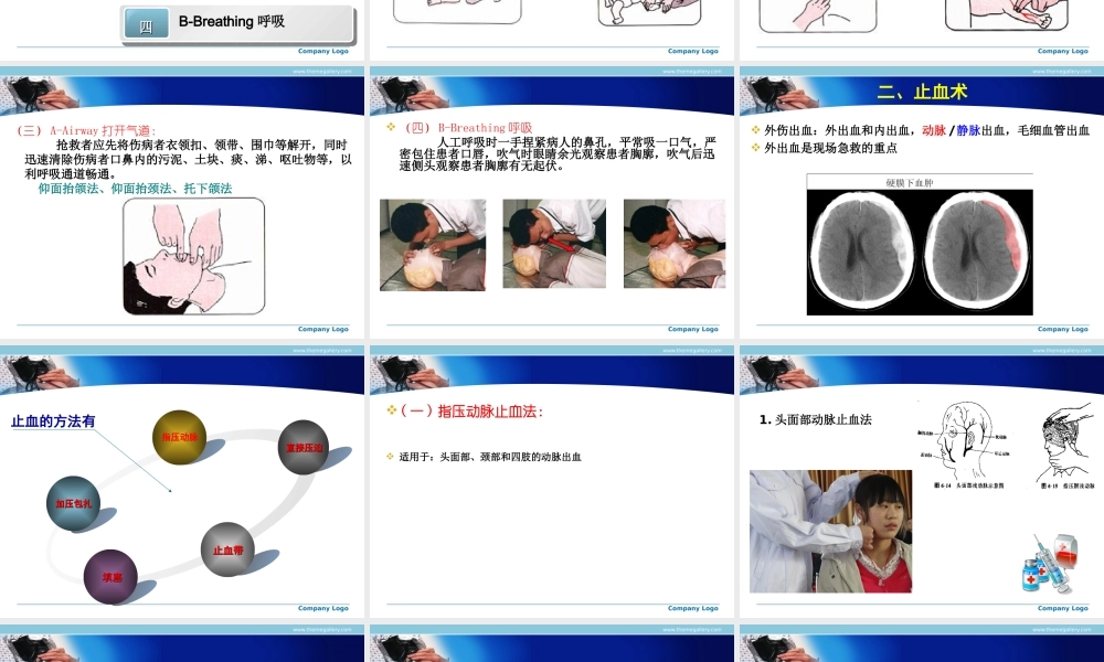 止血包扎转运院前急救.ppt