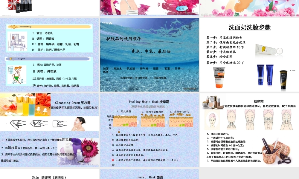 正确保养皮肤的原则-皮肤的保养与清洁.ppt