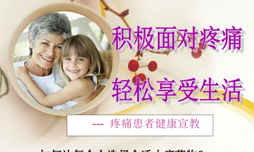 正确认识疼痛分解.ppt