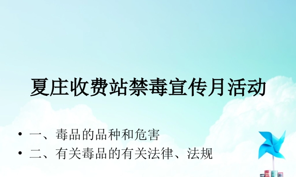 毒品及毒品的危害..ppt