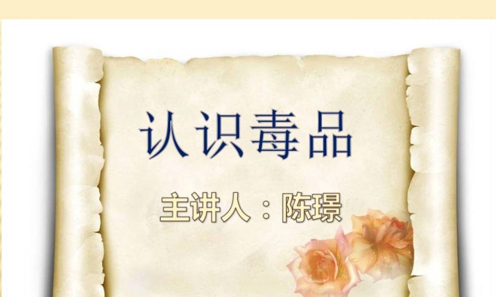 毒品的种类——陈璟.ppt