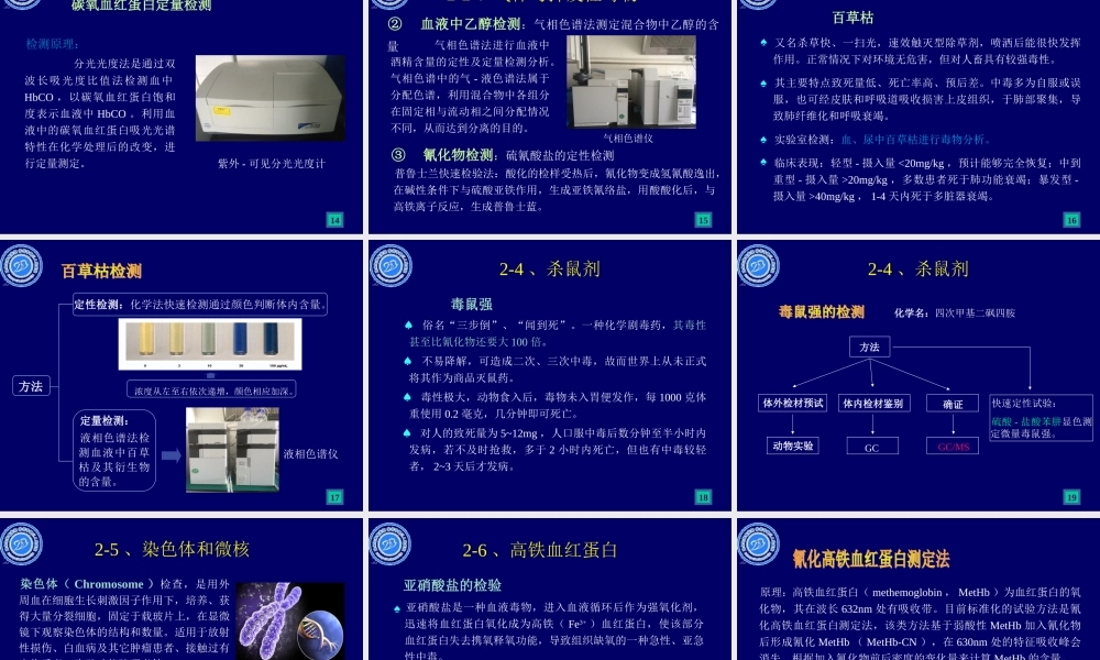 毒物检验在急性中毒诊治中的作用.ppt