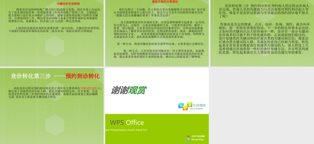 民营医院百度竞价推广6量5律4环节3转化.ppt