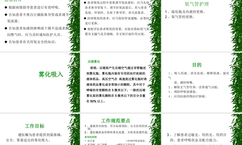 氧气吸入疗法、雾化吸入...ppt