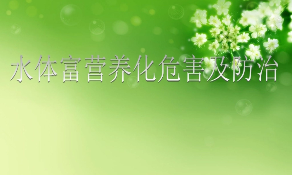 水体富营养化危害及防治措施.ppt