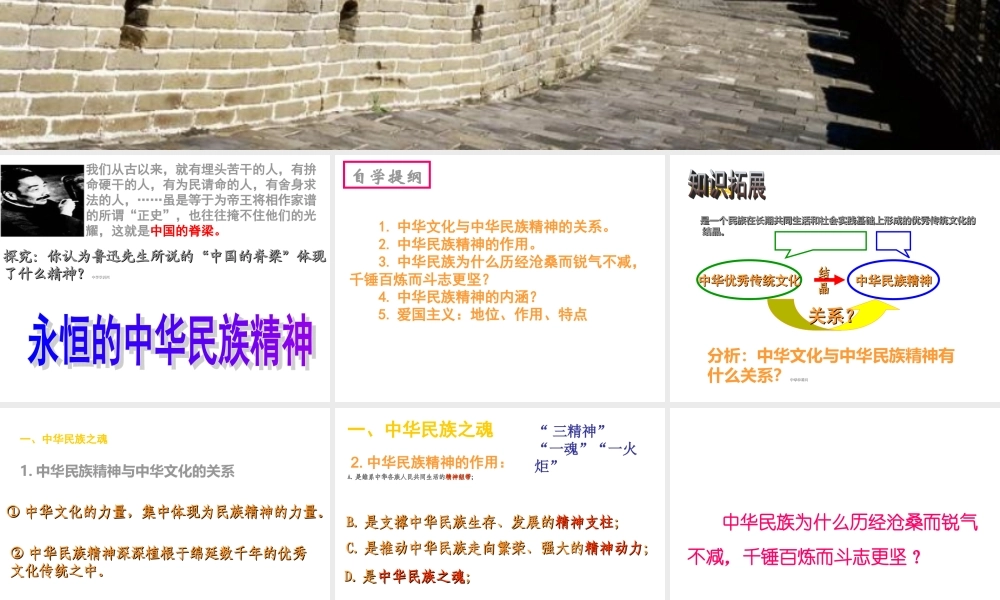 永恒的中华民族精神(共29张PPT)详解.ppt