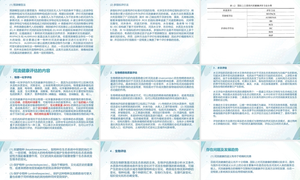 河流健康评价.ppt