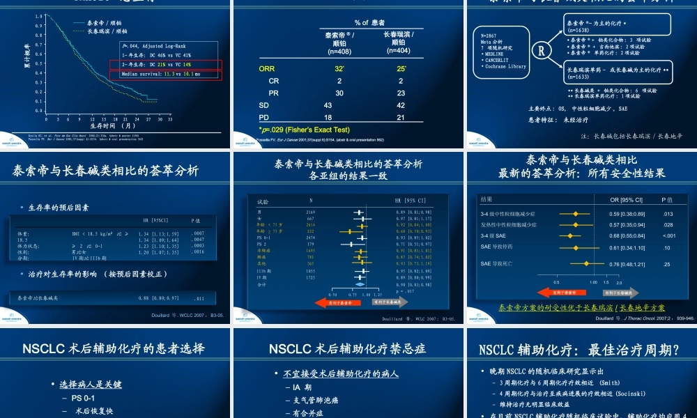 泰索帝用于非小细胞肺癌术后辅助化疗.ppt