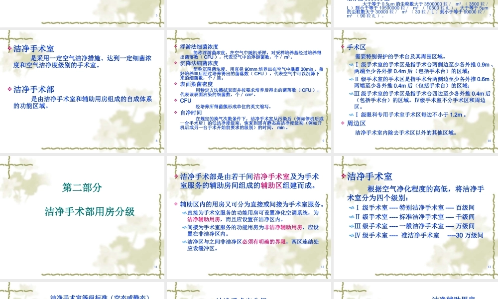 洁净手术部基础知识与感染控制讲稿.ppt