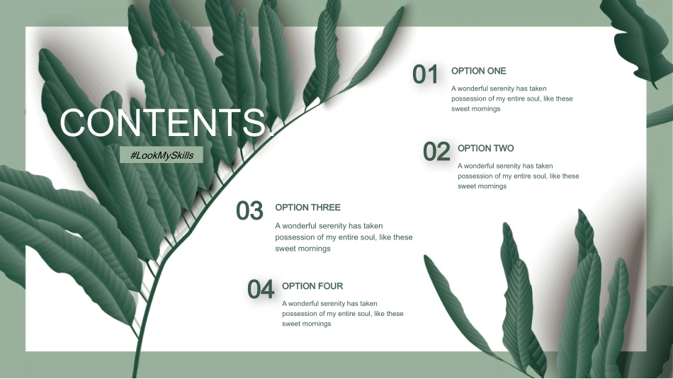 绿色清新叶子PPT模板.pptx_第2页