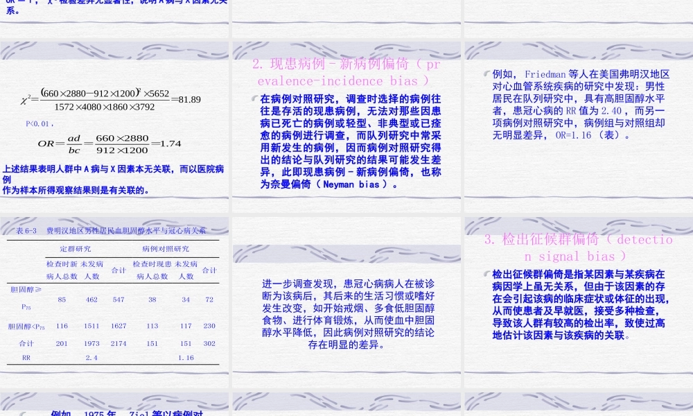 流行病学探究中常见偏倚.ppt
