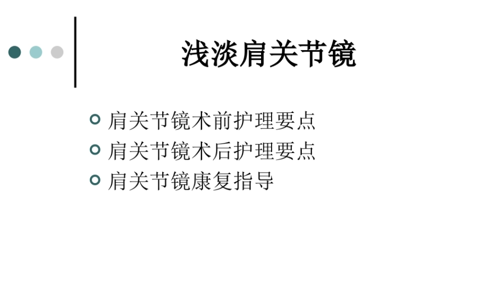 浅淡肩关节镜.ppt