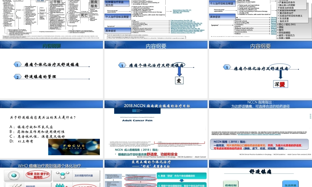 浅谈癌症患者的舒适镇痛.ppt
