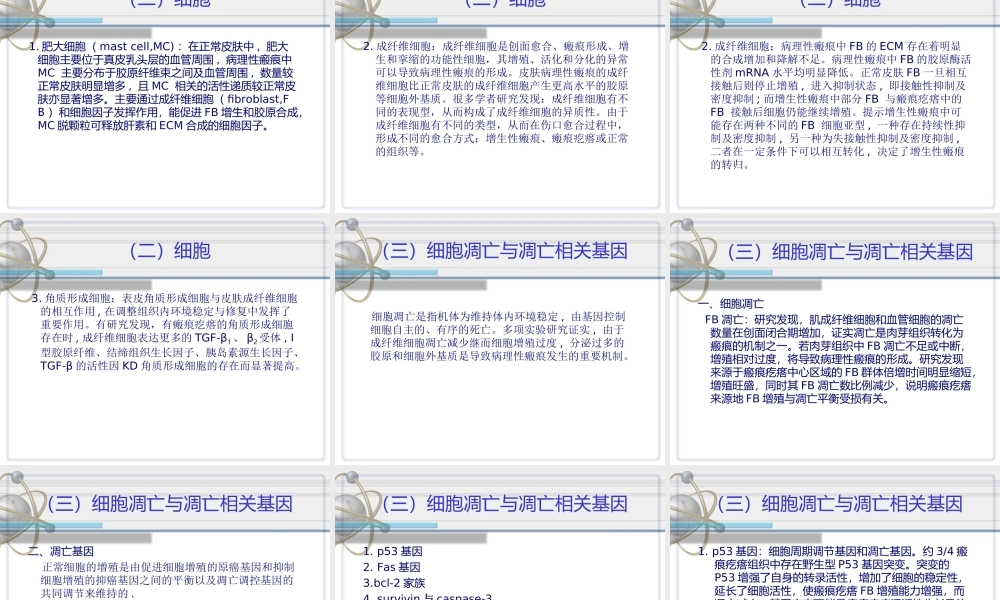 济南106医院分享：疤痕的国内外研究进展.ppt