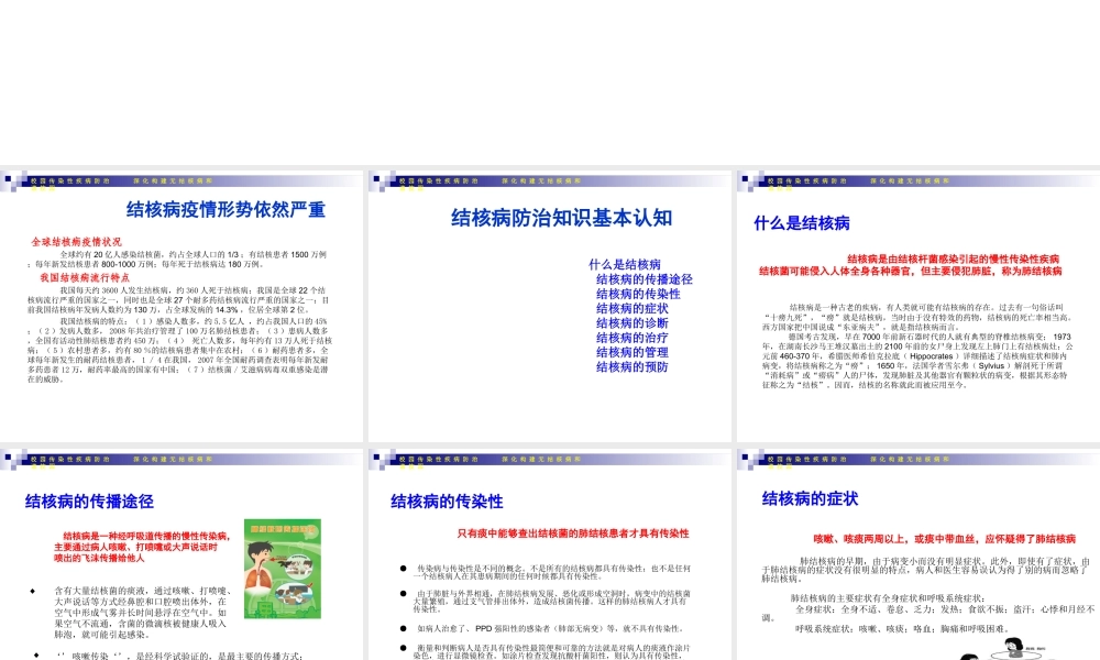 海口市第十四中学校园--构建无结核病和谐校园(1).ppt