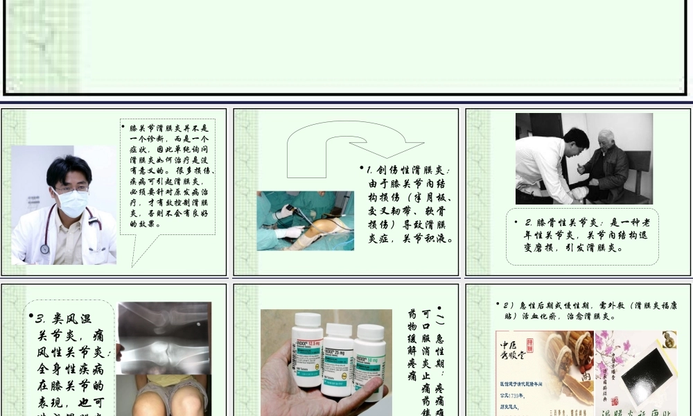 滑膜炎用药指导浅论.ppt