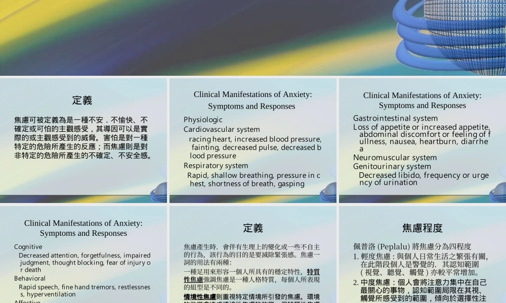 焦虑与焦虑障碍【精选.ppt