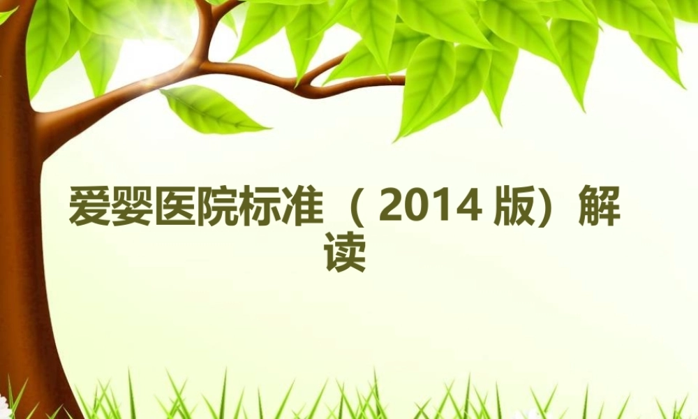 爱婴医院标准.ppt