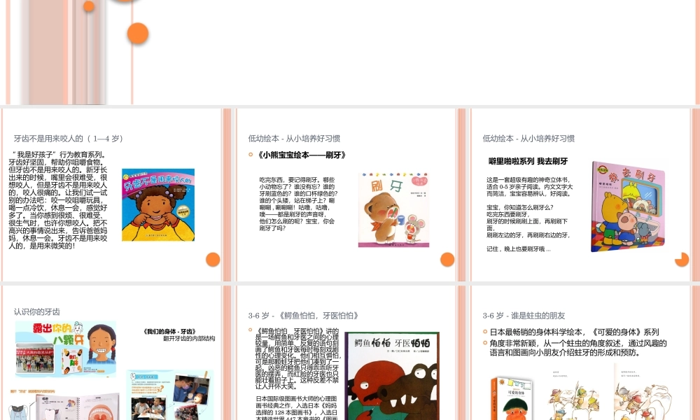 爱护牙齿的绘本童书书单.pptx